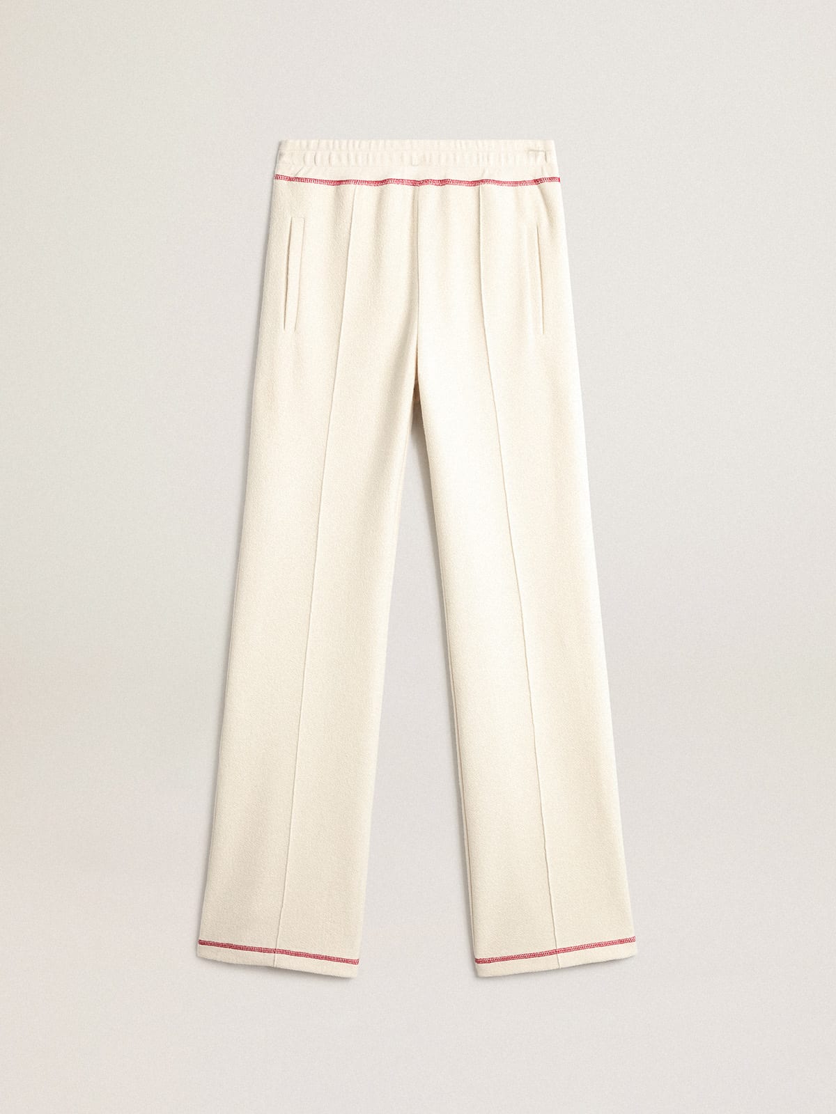 Pantalone jogging Donna color bianco heritage con logo CNY