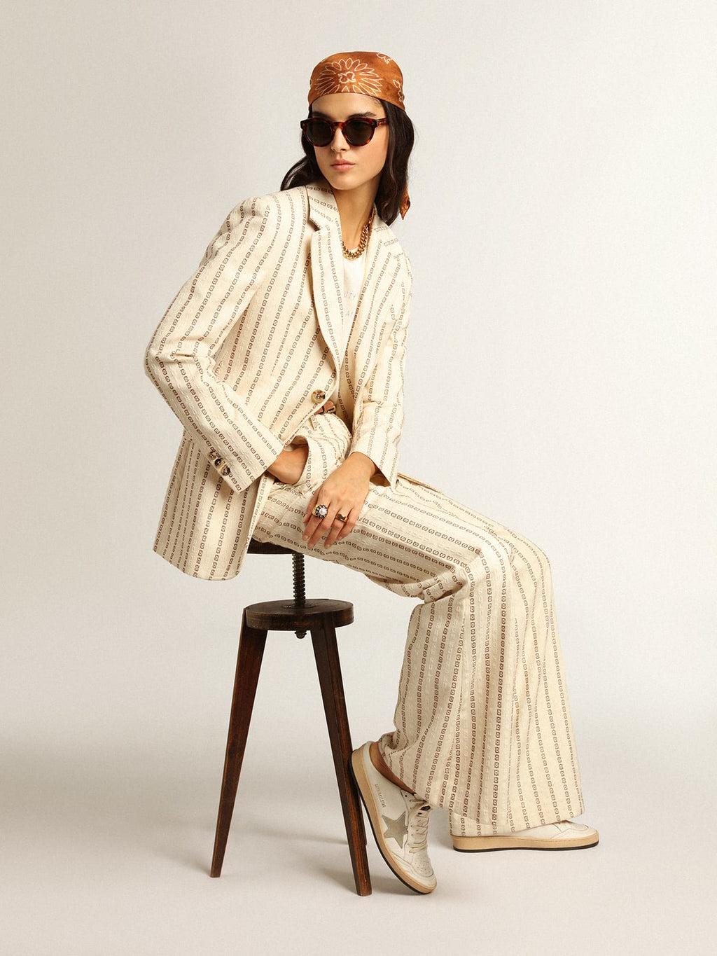 Ball Star Sabot in nappa con stella in suede grigio ghiaccio