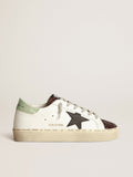 Sneakers Hi-Star bianche con inserto in glitter e stella nera