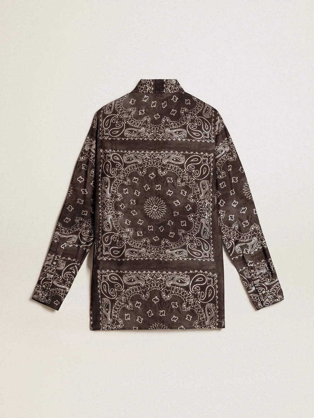 Camicia pigiama di colore antracite con stampa paisley