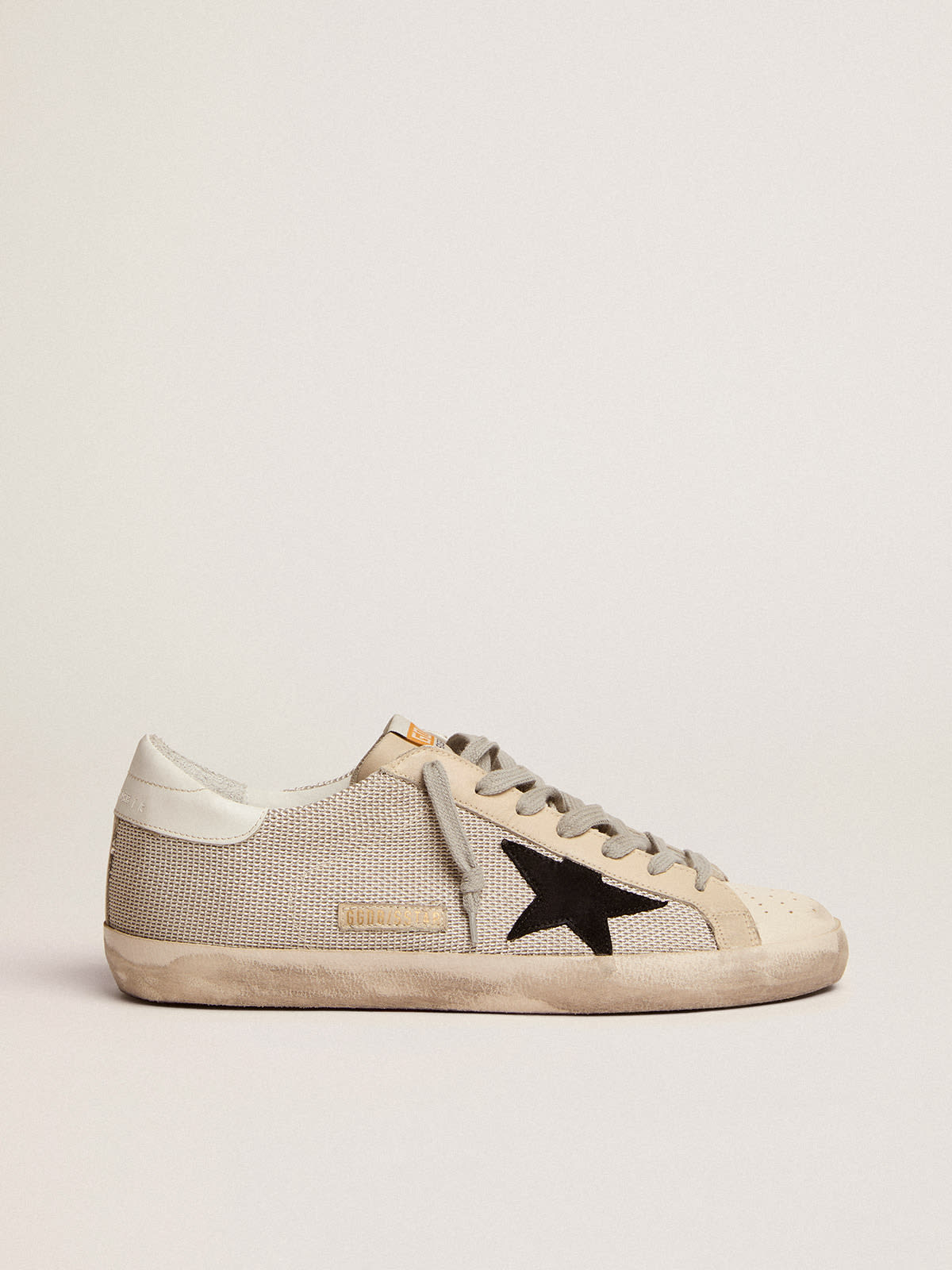 Sneakers Super-Star uomo in pelle con inserto in mesh