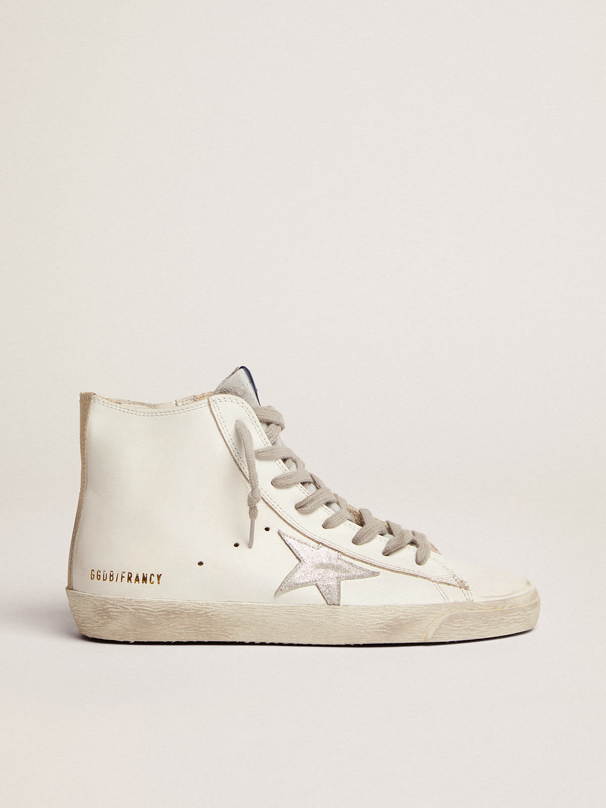 Sneakers Francy in pelle con stella camoscio