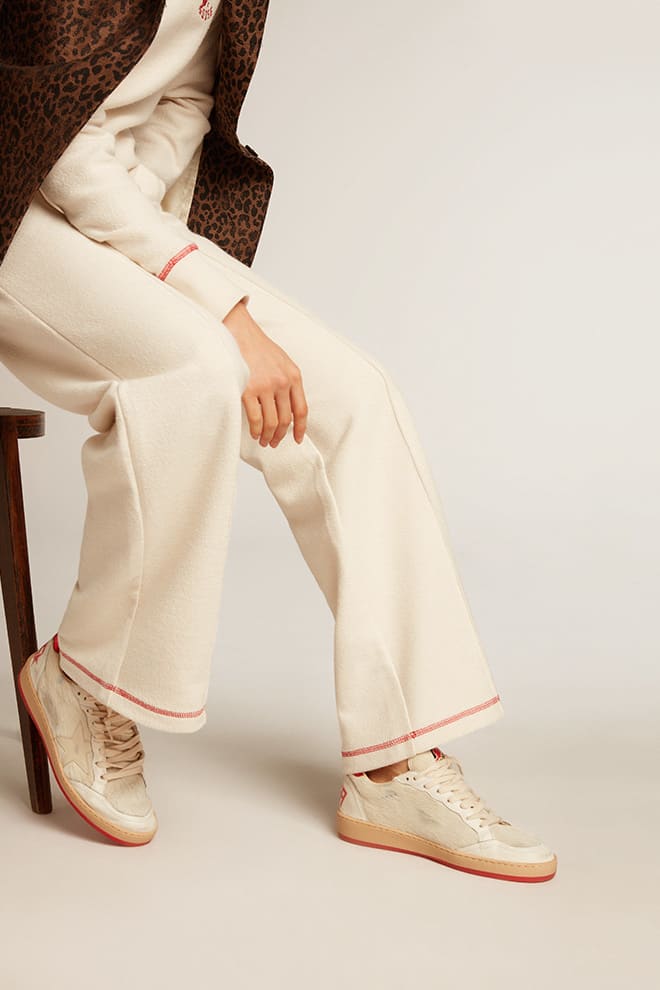 Ball Star Uomo LTD CNY in cavallino bianco con stella in pelle