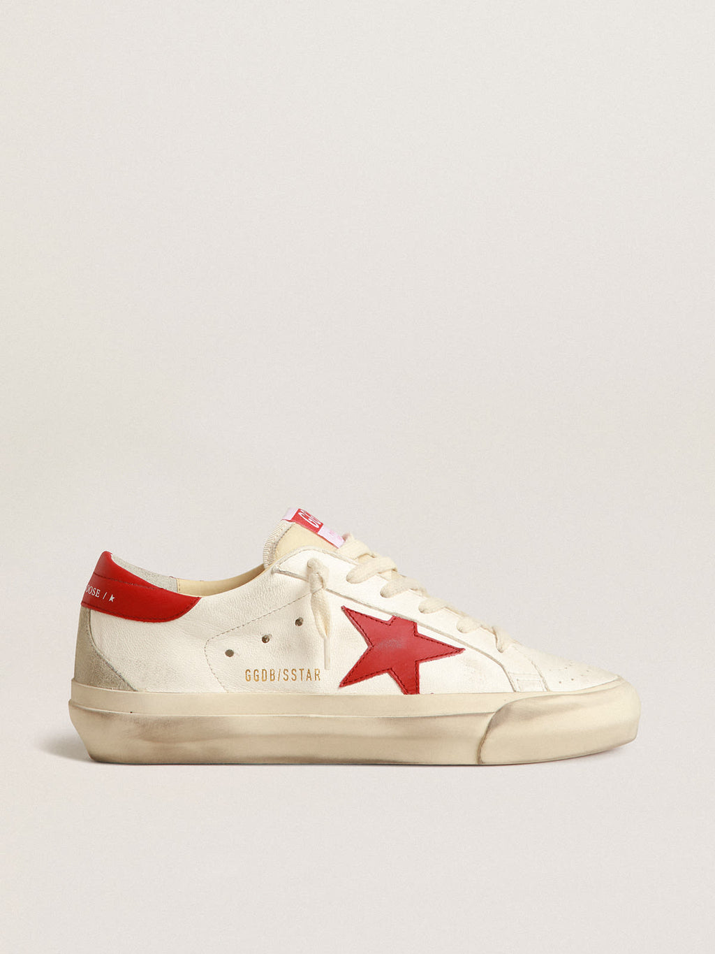 Super-Star Uomo LTD in nappa con stella e talloncino rossi