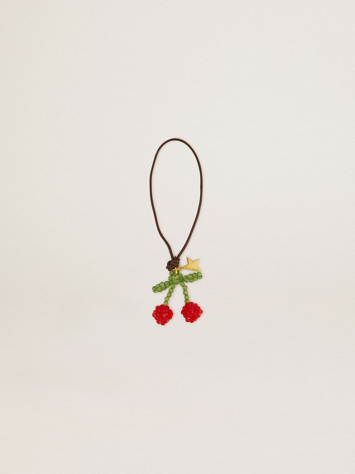 Beaded pendant cherry charm