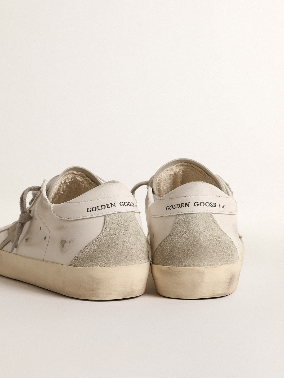 Super-Star Uomo bio-based con stella in suede ghiaccio