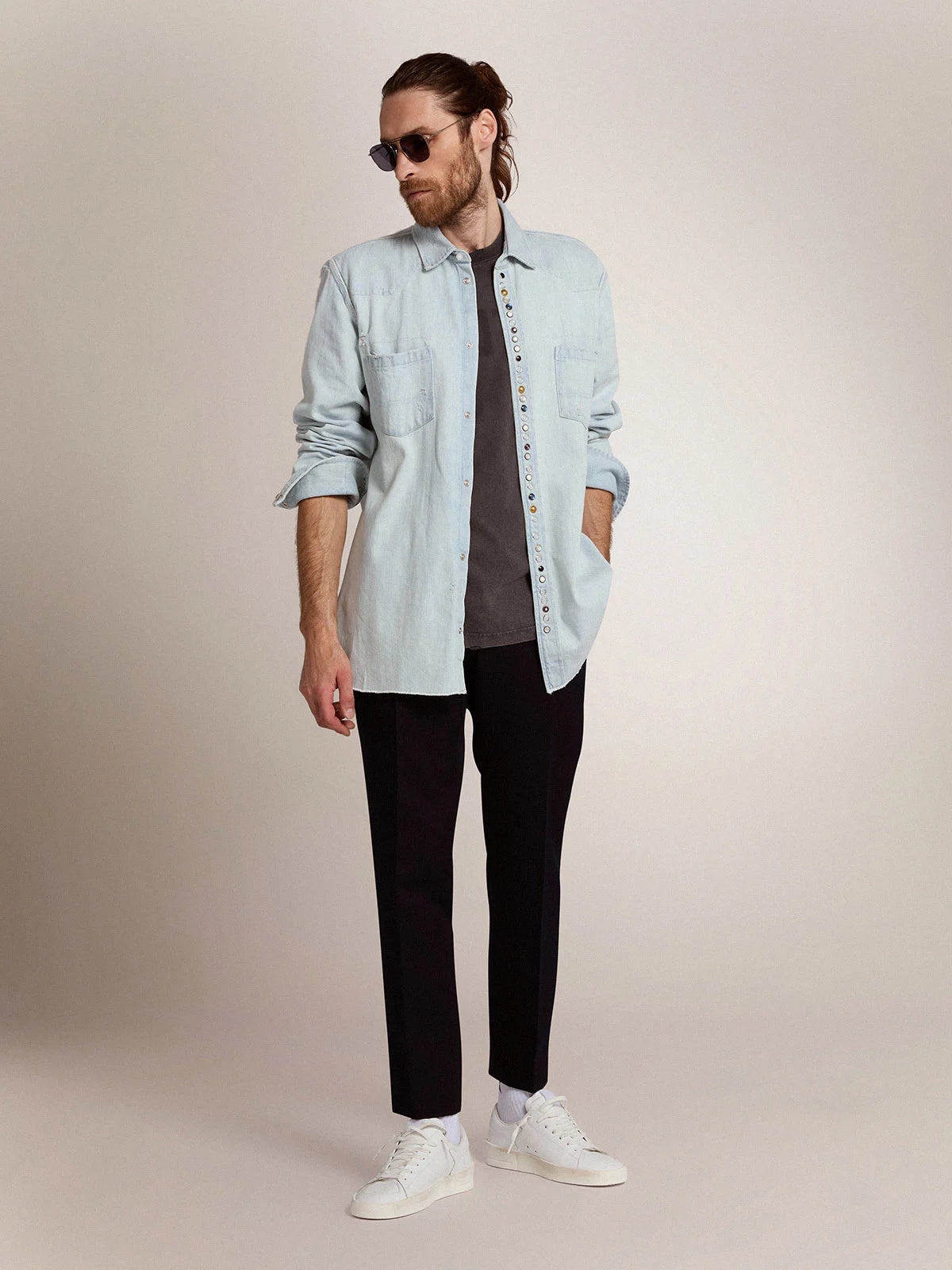 Pantalone Milano Collezione Golden in lana blu scuro