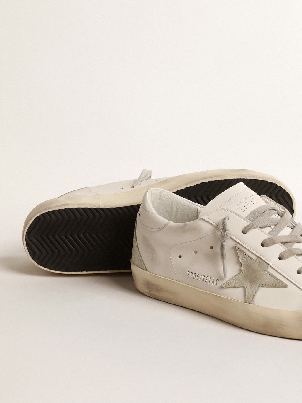 Super-Star Uomo bio-based con stella in suede ghiaccio