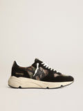 Sneaker Running Sole in nylon ripstop con stampa camouflage con stella in pelle nera