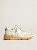 Sneaker Running Sole con stella e talloncino in pelle con stampa digitale color argento