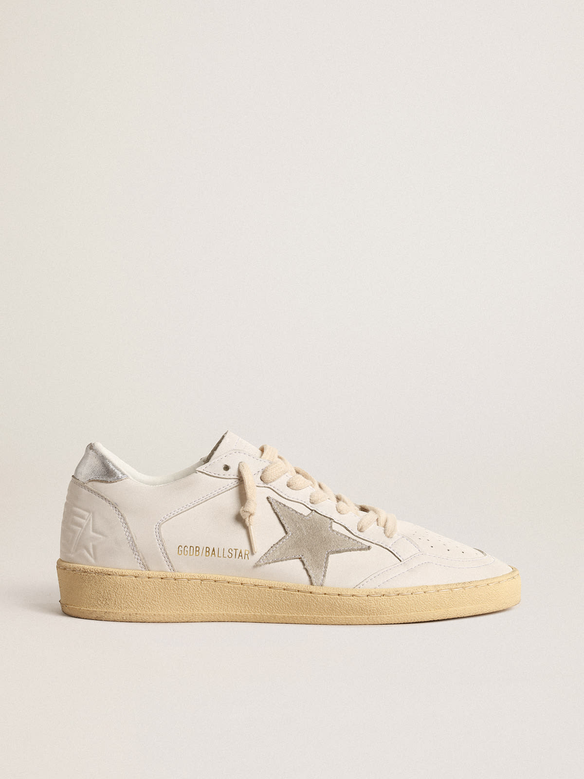 Ball Star con stella in suede e talloncino in pelle laminata