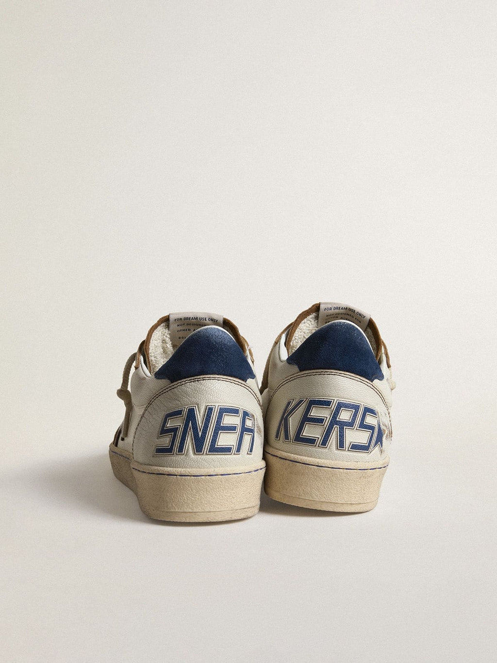 Ball Star with black star and blue suede heel tab