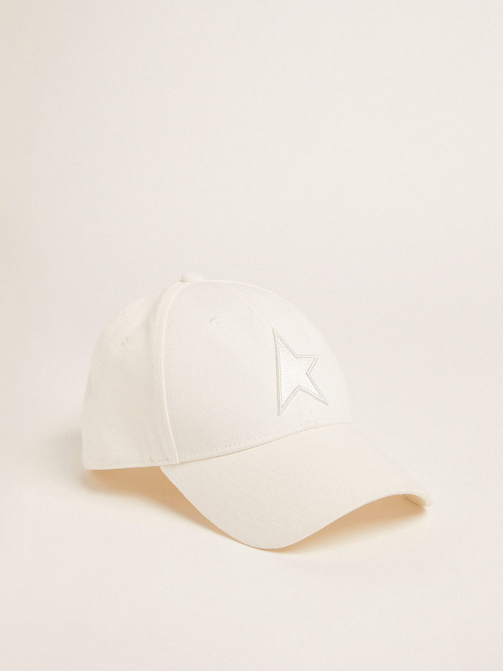 Cappellino da baseball di colore bianco papyrus con stella