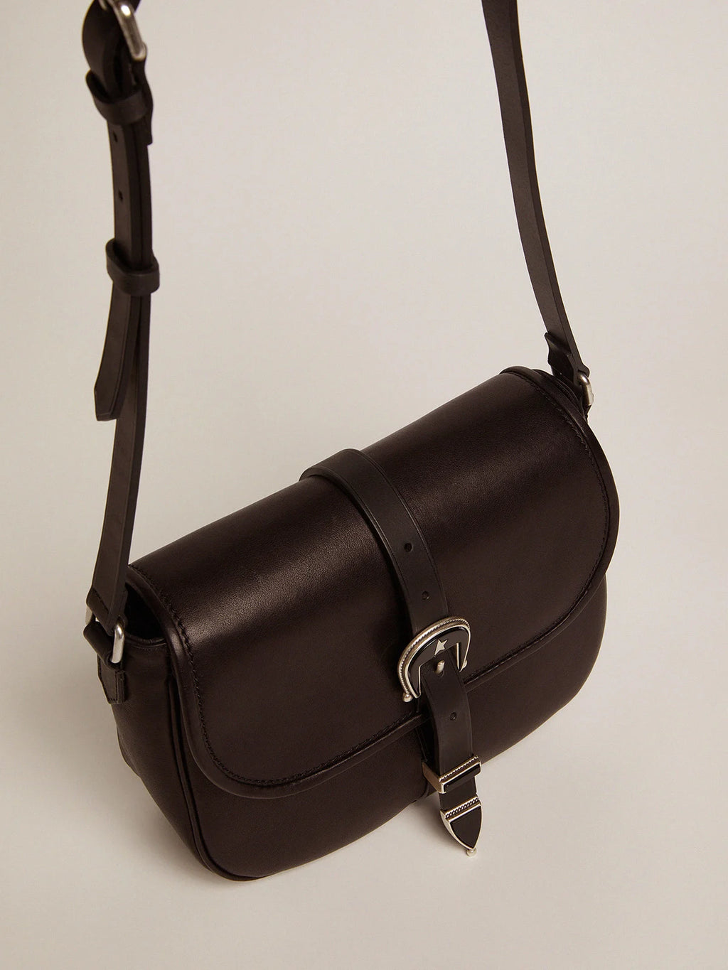 Borsa Rodeo Bag medium nera in pelle