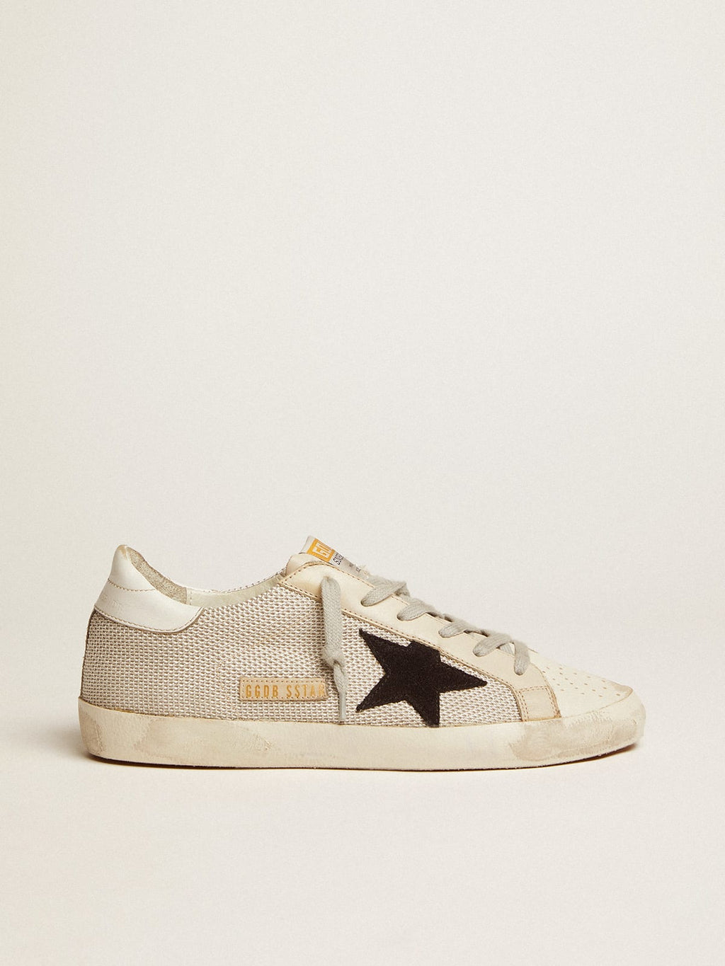 Sneakers Super-Star donna in pelle con inserto in mesh