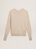 Maglioncino Collezione Golden in lana merino color marrone chiaro
