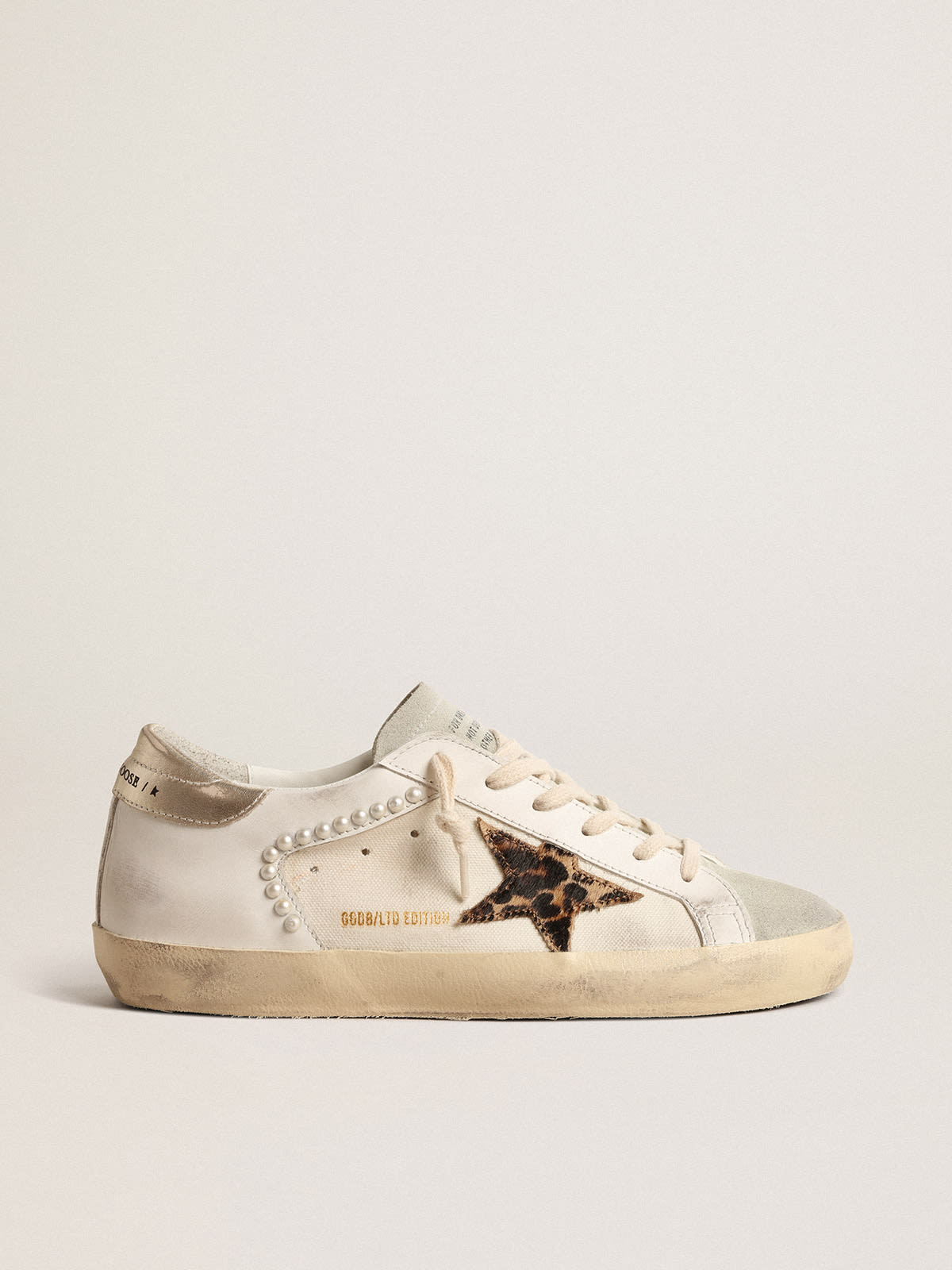 Super-Star LTD in canvas e pelle con stella in cavallino leo
