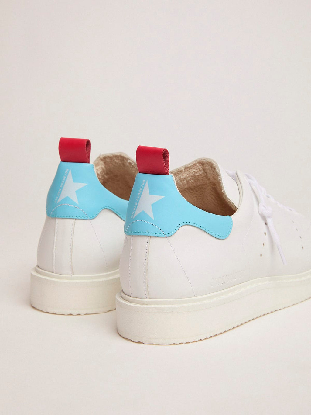 Sneaker Starter LTD bianche con talloncino azzurro